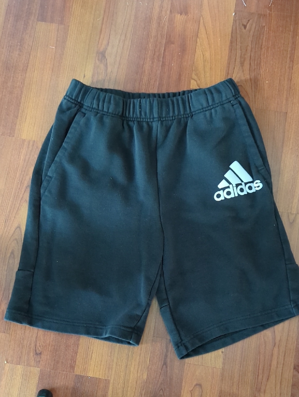 adidas Black Kids Athletic Logo Shorts